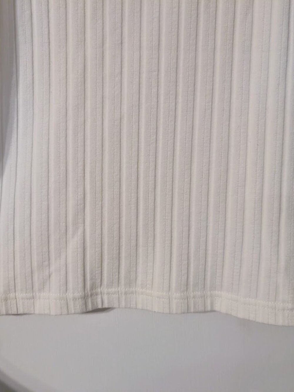 J. Crew Ribbed Lace Trim Pointelle Cotton Blend Camisole Tank Top Ivory L NWOT - Picture 8 of 9